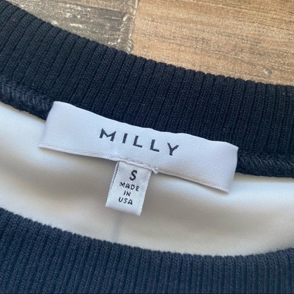 Milly Check-Print Silk Georgette Sweatshirt - Picture 8 of 10